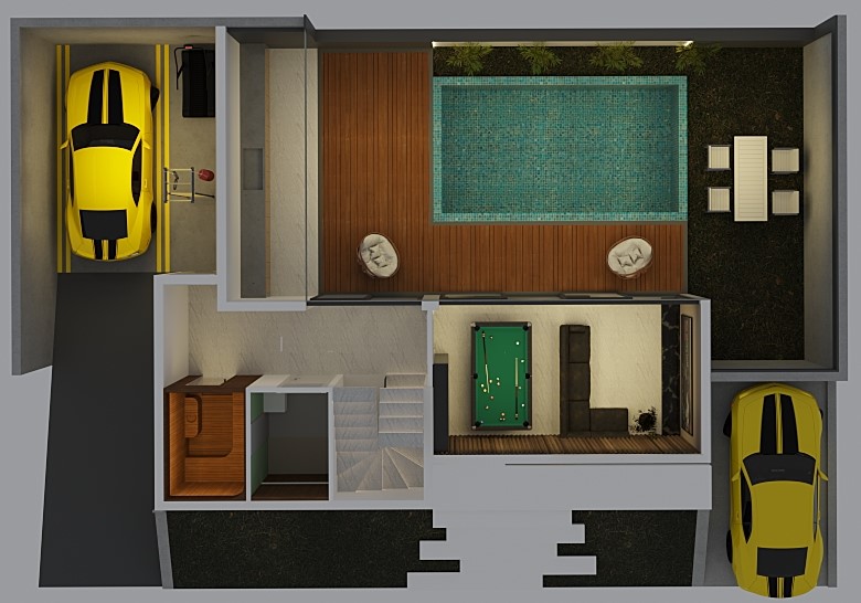 Larmes Villas 6+2 Ruby bodrum kat planı